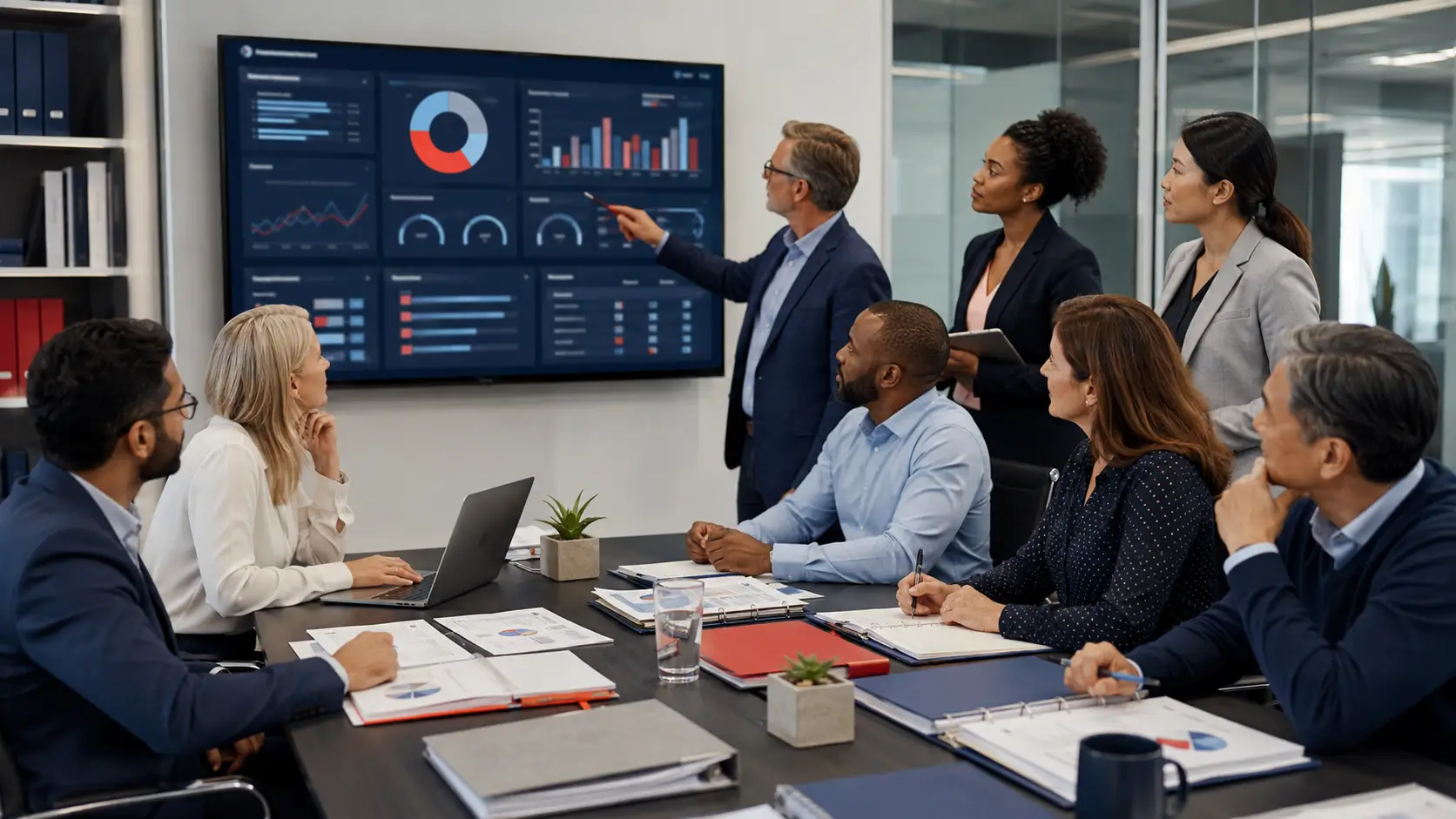 Team monitoring workforce compliance documentation